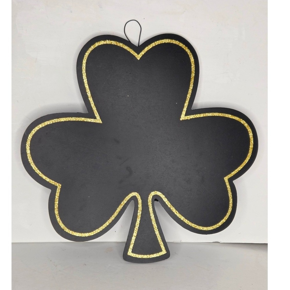 Ashland Shamrock Clover Shaped Black Chalkboard St Patricks Day Wall Decor - Picture 8 of 8